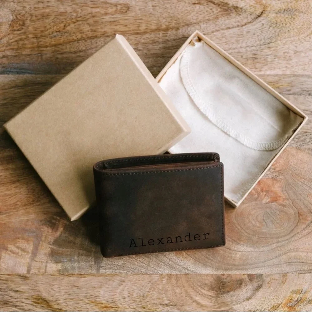 Custom Wallets For Men Personalized Gifts For Men Personalized Wallet For Men - Picture 5 of 5